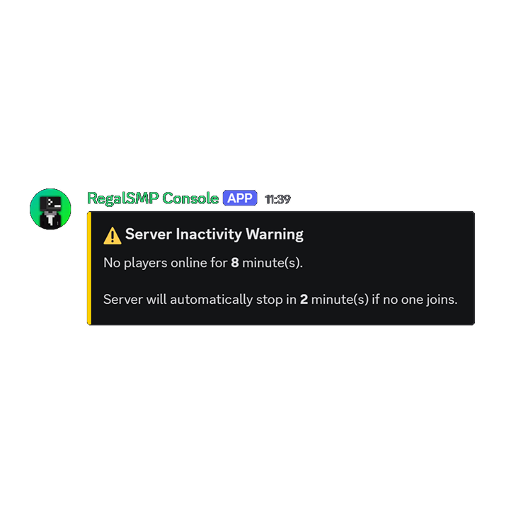 Auto-shutdown warning